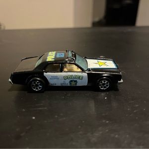Vintage Hot Wheels Police 123 Black Diecast 1977 Made In Malaysia
